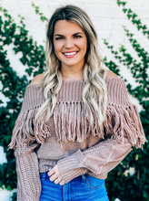 Load image into Gallery viewer, Show Stopper Fringe Sweater
