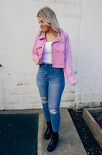 Load image into Gallery viewer, Dixie Cropped Shacket - Lavendar