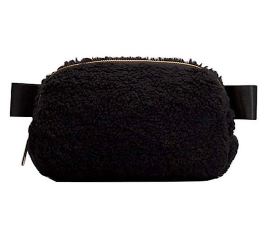 Gretchen Sherpa Belt Bag - Black