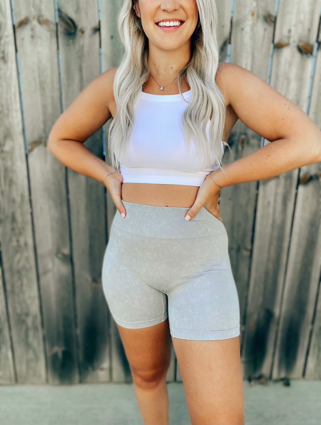 Biker Babe Shorts - Grey